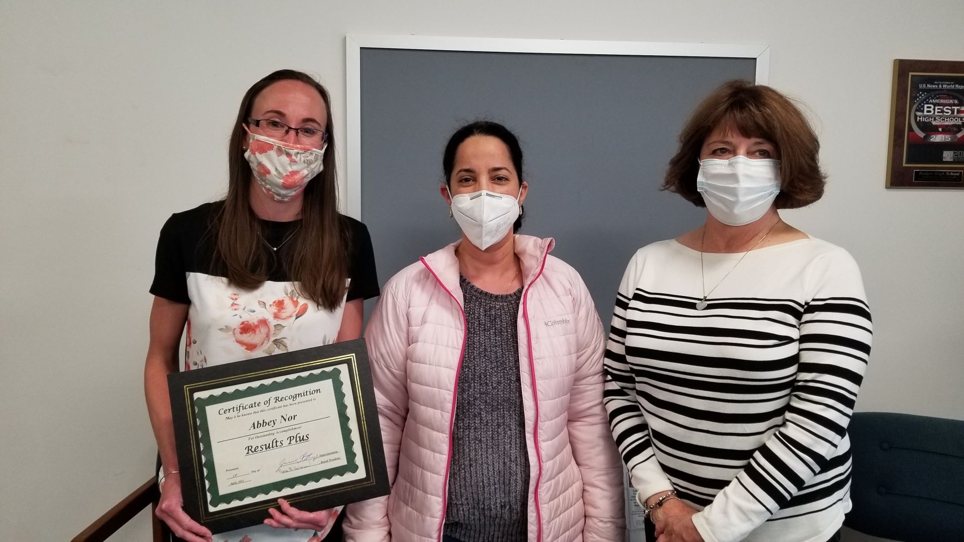 Abbey Nor receives Results Plus Award from Joint 1